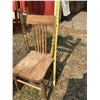 Image 4 : Wooden Spindle Back Chair with Turned Legs, 37 Inch Height