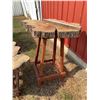 Image 2 : Live Edge Wood Side Table with Rustic Slab Top