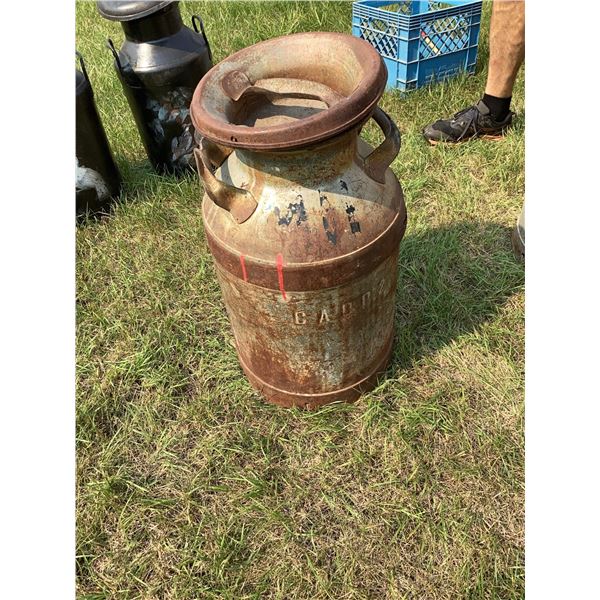 Galvanized Steel Milk Can Embossed 'BADR2'