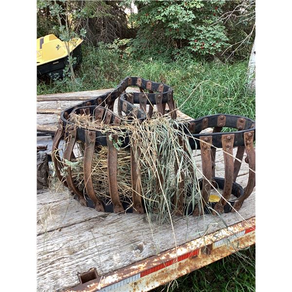Vintage Iron Hay or Rock Grapple Baskets