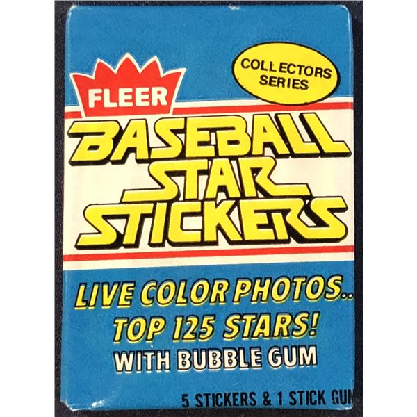 1981 FLEER BASEBALL STAR STICKERS WAX PACK