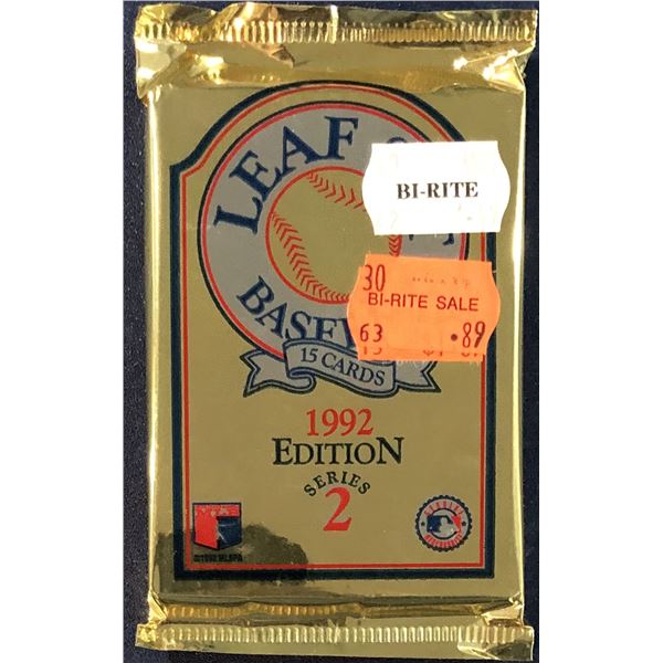 1992 LEAF BASEBALL SERIES TWO FOIL PACK