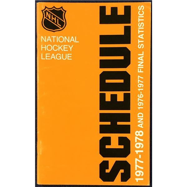 1977-78 NHL SCHEDULE & STATISTICS GUIDE