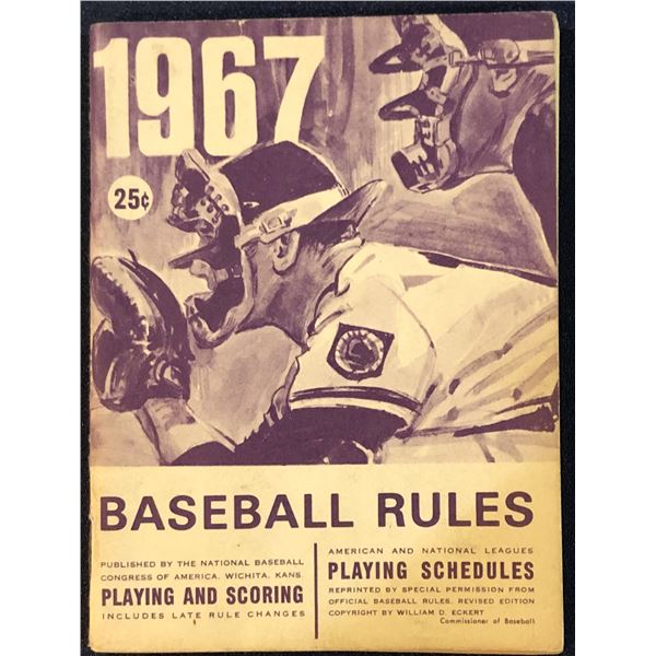 1967 OFFICIAL BASBEBALL RULES