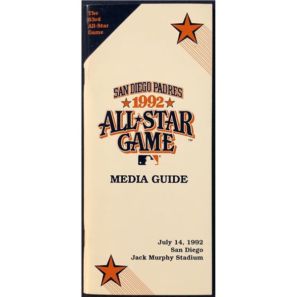 1992 MAJOR LEAGUE BASEBALL ALL STAR GAME GUIDE