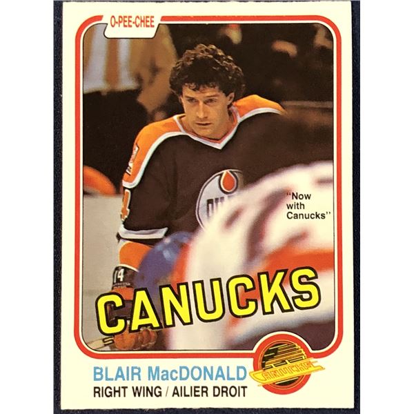 1981-82 O-PEE-CHEE BLAIR MacDONALD
