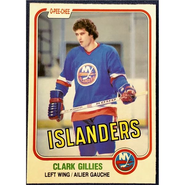 1981-82 O-PEE-CHEE CLARK GILLIES (HOF)
