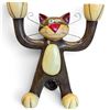 Image 1 : Michelle Allen Cat Candelabra Sculpture 11" Tall