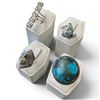 Image 1 : 4 New Rings * all stamped .925 * (Peridot,  Chrysocolla, Larimar, & Peridot Crystal)  Longest ring i