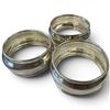 Image 1 : 3 Matching Sterling Silver Napkin Rigs with Engraved Intitials * Total weight: 38.4 grams