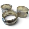 Image 1 : 3 Sterling Silver Napkin Rigs (1 has engraved initials * Total weight: 45.5 grams