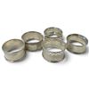 Image 1 : 5 Sterling Silver Napkin Rings - Some have engraved names * Total weight: 60 grams