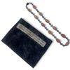 Image 1 : Vintage Hand Knotted 21" Necklace * Rose Quartz Carved Buddha Beads with Rare Blue Chalcedony Spacer