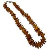 Image 1 : 17" Hand Knotted Brown & Butterscotch Amber Necklace - widest bead  is 20mm