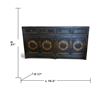 Image 2 : Antique Chinese Black Wooden Sideboard w Floral Door Panels 70.5x17x37"