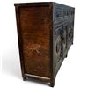 Image 4 : Antique Chinese Black Wooden Sideboard w Floral Door Panels 70.5x17x37"