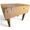 Image 1 : Antique Wooden Butcher Block Table w Turned Legs 36x24x30"