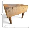Image 3 : Antique Wooden Butcher Block Table w Turned Legs 36x24x30"
