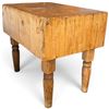 Image 5 : Antique Wooden Butcher Block Table w Turned Legs 36x24x30"