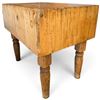 Image 7 : Antique Wooden Butcher Block Table w Turned Legs 36x24x30"