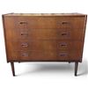 Image 1 : Mid-Century Modern Teak Five-Drawer Dresser with Integrated Recessed Pulls, 37x16.5x32 in