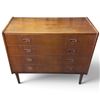 Image 3 : Mid-Century Modern Teak Five-Drawer Dresser with Integrated Recessed Pulls, 37x16.5x32 in