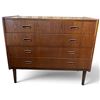 Image 1 : Mid-Century Modern Teak Five-Drawer Dresser with Integrated Recessed Pulls, 37x16.5x32 in