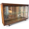 Image 1 : Mid-Century Wood Display Cabinet with Sliding Glass Doors & Shelf (43 x 28 x 10 in.)