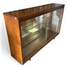 Image 3 : Mid-Century Wood Display Cabinet with Sliding Glass Doors & Shelf (43 x 28 x 10 in.)