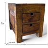 Image 2 : Small Solid-Wood Tabletop Curio Chest with Two Drawers and Cut-Out Pulls, 10x12.25x12.5 in