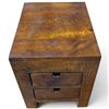 Image 3 : Small Solid-Wood Tabletop Curio Chest with Two Drawers and Cut-Out Pulls, 10x12.25x12.5 in