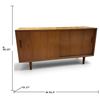 Image 2 : Mid-Century Modern Teak Cabinet with Sliding Door, Drawer and Open Shelving, 54.5x17x28.25 in