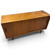 Image 3 : Mid-Century Modern Teak Cabinet with Sliding Door, Drawer and Open Shelving, 54.5x17x28.25 in