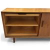 Image 5 : Mid-Century Modern Teak Cabinet with Sliding Door, Drawer and Open Shelving, 54.5x17x28.25 in