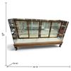 Image 2 : Large Glass Display Case w Wooden Frame & Claw Foot Design 72x41x15"