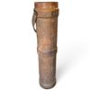 Image 1 : Antique Military Leather Cordite Carrier, Early 20th-Century Naval/Artillery Use, 26 Inches Tall