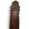 Image 4 : Antique Carved Wood Wall Rack with Dual Rows of Pegs and Ornate Panels, 48 Inches Long