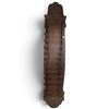 Image 5 : Antique Carved Wood Wall Rack with Dual Rows of Pegs and Ornate Panels, 48 Inches Long