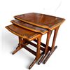 Image 1 : Set of Three Wooden Nesting Tables w Curved Edges 23x17x20"
