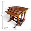 Image 2 : Set of Three Wooden Nesting Tables w Curved Edges 23x17x20"