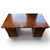 Image 3 : Solid Wood Pedestal Desk with Pull-Out Writing Slides and Drawers, Breaks Down, 60x32x30 in