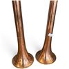 Image 2 : Pair of Antique Copper & Brass Swiss Alpine Horns 48.5" Long