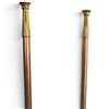 Image 3 : Pair of Antique Copper & Brass Swiss Alpine Horns 48.5" Long