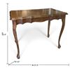 Image 2 : Mid-Century Wooden Queen Anne Style Side Table 27.5x13x22.5"