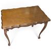 Image 3 : Mid-Century Wooden Queen Anne Style Side Table 27.5x13x22.5"