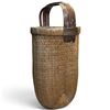 Image 1 : Antique Chinese Willow & Wood Rice or Fishing Basket with Bentwood Handle, Dated 1914, 41.5 in