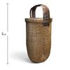 Image 2 : Antique Chinese Willow & Wood Rice or Fishing Basket with Bentwood Handle, Dated 1914, 41.5 in