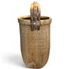 Image 5 : Antique Chinese Willow & Wood Rice or Fishing Basket with Bentwood Handle, Dated 1914, 41.5 in