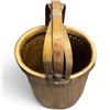 Image 7 : Antique Chinese Willow & Wood Rice or Fishing Basket with Bentwood Handle, Dated 1914, 41.5 in