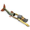 Image 1 : Vintage Mexican Folk Art Carved Polychrome Merman Parade Figure, Guerrero/Nahua Tradition, 45 in